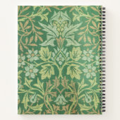 Persoonlijke groene William Morris bloementuin Notitieboek (Achterkant)