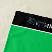 Persoonlijke groene zwemteam zwemmer naam strandlaken (In situ)