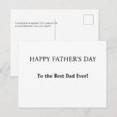 Persoonlijke groet voor vader, opa of echtgenoot feestdagenkaart (Voorkant / Achterkant)
