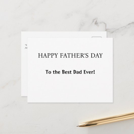 Persoonlijke groet voor vader, opa of echtgenoot feestdagenkaart (Voorkant / Achterkant in situ)