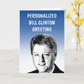Persoonlijke Groetkaart Bill Clinton Kaart (Gele Bloem)