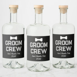 Persoonlijke Groom Crew Bachelorfeest Black Stag Likeurfles Etiket