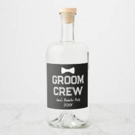 Persoonlijke Groom Crew Bachelorfeest Black Stag Likeurfles Etiket
