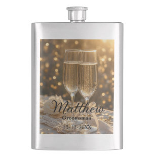 Persoonlijke Groomsman Flask met aangepaste naam e Flacon