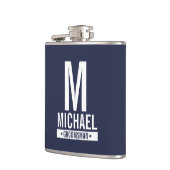 Persoonlijke Groomsman monogram- en naamkolf Heupfles (Links)