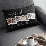 Persoonlijke grootmafoto's van Elegant Kussen<br><div class="desc">oma, we houden van je! Deze prachtige gepersonaliseerde lumbale kussen is het perfecte cadeau om je grootmoeder te laten weten hoeveel je van haar houdt. Upload gewoon je favoriete afbeeldingen en pas de tekst aan om dit een extra speciaal cadeau te maken. Oma kan worden veranderd in elk familielid, of...</div>