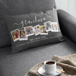 Persoonlijke grootmafoto's van Elegant Kussen<br><div class="desc">oma, we houden van je! Deze prachtige gepersonaliseerde lumbale kussen is het perfecte cadeau om je grootmoeder te laten weten hoeveel je van haar houdt. Upload gewoon je favoriete afbeeldingen en pas de tekst aan om dit een extra speciaal cadeau te maken. Oma kan worden veranderd in elk familielid, of...</div>