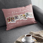 Persoonlijke grootmafoto's van Elegant Kussen<br><div class="desc">oma, we houden van je! Deze prachtige gepersonaliseerde lumbale kussen is het perfecte cadeau om je grootmoeder te laten weten hoeveel je van haar houdt. Upload gewoon je favoriete afbeeldingen en pas de tekst aan om dit een extra speciaal cadeau te maken. Oma kan worden veranderd in elk familielid, of...</div>