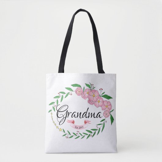 Persoonlijke grootmoeder - Ventilator - Wreath Tote Bag (Voorkant)