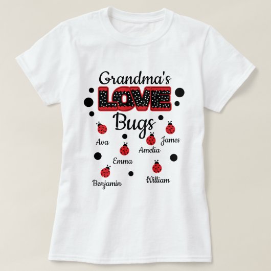 Persoonlijke grootmoeders liefdesbuik T-Shirt (Design voorkant)