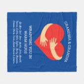 Persoonlijke grootouderGift van GrandKids Hugs Fleece Deken (Voorkant (Horizontaal))