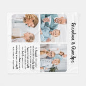 Persoonlijke grootouders Citaat Foto collage Fleece Deken (Voorkant (Horizontaal))