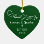 Persoonlijke grootouders Eerste Kerstfeest Keramisch Ornament (Voorkant)