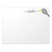 Persoonlijke grootwinkelbedrijf Racket Ball Elegan Notitieblok (Voorkant)