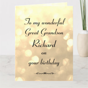 Persoonlijke grootzoon Birthday Kaart