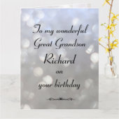 Persoonlijke grootzoon Birthday Kaart (Gele Bloem)