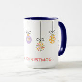 Persoonlijke Groovy Kerstballen Mok (Voorkant rechts)