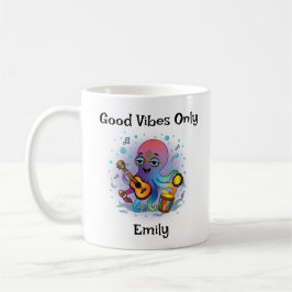 Persoonlijke Groovy Octopus Mok – Retro Hippie