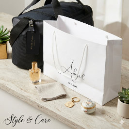 Persoonlijke grote cadeautas met aangepaste naam e