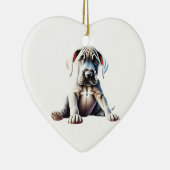 Persoonlijke Grote Dan-reu puppy Keramisch Ornament (Rechts)