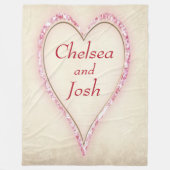 Persoonlijke grote hartliefde fleece deken (Voorkant)
