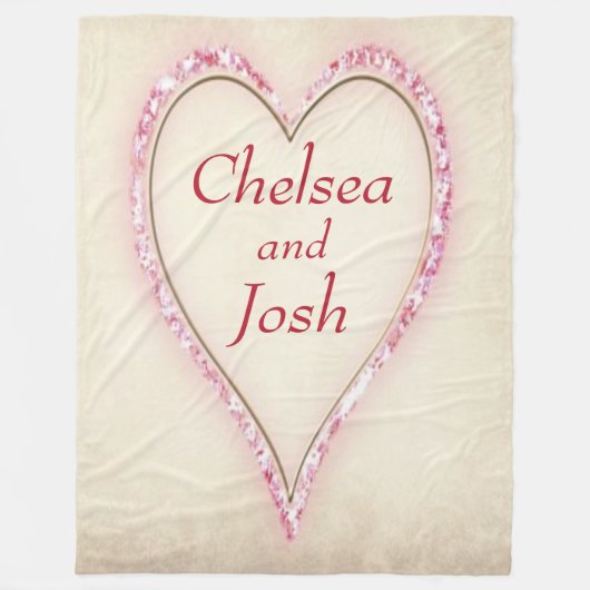 Persoonlijke grote hartliefde fleece deken (Voorkant)