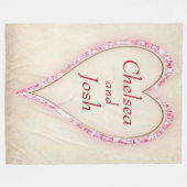 Persoonlijke grote hartliefde fleece deken (Voorkant (Horizontaal))