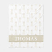 Persoonlijke Grote Pyreneeër Roze & Wit Fleece Deken (Voorkant)