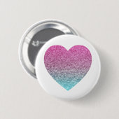 Persoonlijke Grote Roze Liefdeshart Ronde Button 5,7 Cm (Voorkant /achterkant)