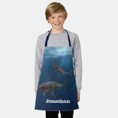 Persoonlijke Grote Witte Haai Oceaan Schort (Gedragen)