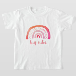 Persoonlijke grote zus Boho regenboog T-shirt