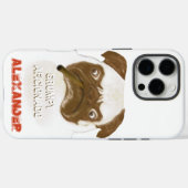 Persoonlijke Grumpy AFICIONADO Puggy Sigaar Case-Mate iPhone Case (Achterkant (horizontaal))
