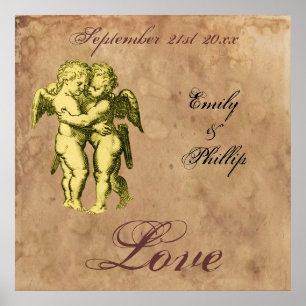 Persoonlijke Grunge Cherubs Love Poster