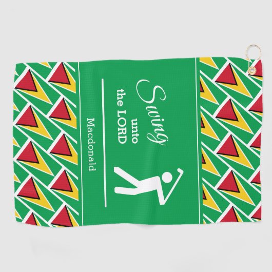Persoonlijke GUYANA Golfhanddoek (Horizontaal)