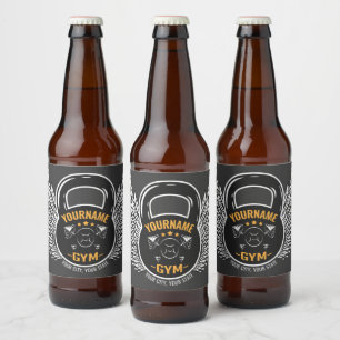 Persoonlijke GYM Fitness Trainer Kettlebell Bier Etiket