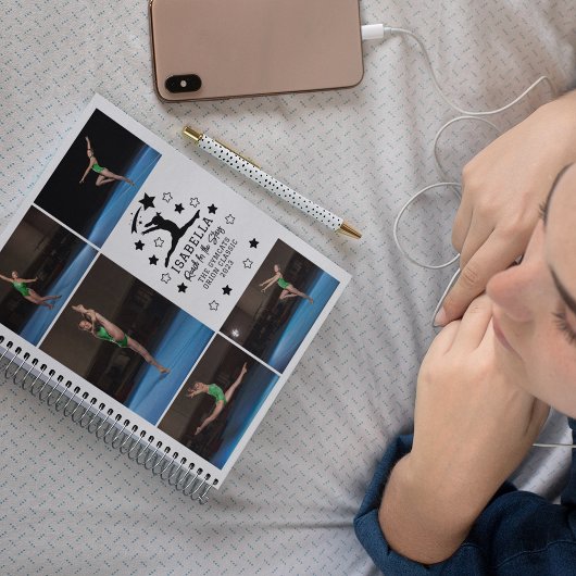 Persoonlijke gymnastiek 5 Foto Collage Name Year Notitieboek