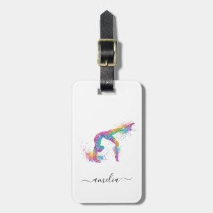 Persoonlijke Gymnastiek Glitter Bagagelabel