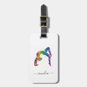 Persoonlijke Gymnastiek Glitter Bagagelabel