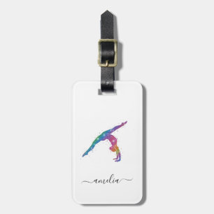Persoonlijke Gymnastiek Glitter Bagagelabel
