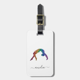 Persoonlijke Gymnastiek Glitter Bagagelabel