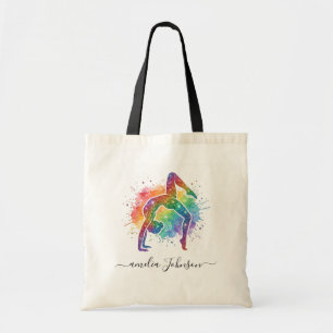 Persoonlijke Gymnastiek Glitter Tote Bag