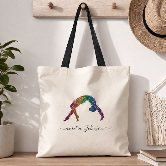 Persoonlijke Gymnastiek Glitter   Tote Bag