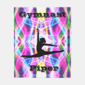 Persoonlijke gymnastiek vlinder fleece deken (Voorkant)