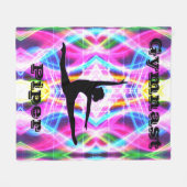 Persoonlijke gymnastiek vlinder fleece deken (Voorkant (Horizontaal))