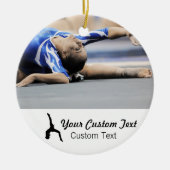 Persoonlijke gymnastiekfoto Kerstmis Keramisch Ornament (Voorkant)