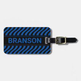 Persoonlijke H Bar Blue Wave Bagagelabel