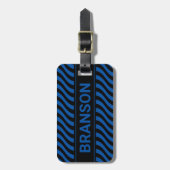Persoonlijke H Bar Blue Wave Bagagelabel (Voorkant verticaal)