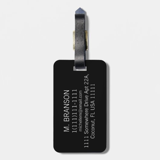 Persoonlijke H-bar rood ED Bagagelabel (Achterkant verticaal)