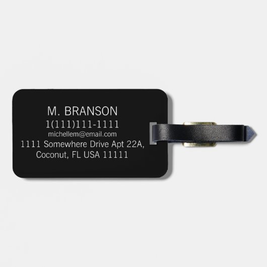 Persoonlijke H-bar rood ED Bagagelabel (Achterkant horizontaal)