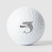 Persoonlijke Haai Eet Naam Golfballen (Voorkant)
